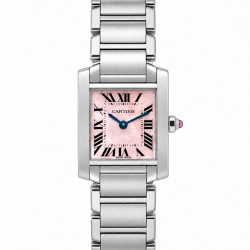 Cartier Tank Française Small W51027Q4 MOP Pink Dial Watch